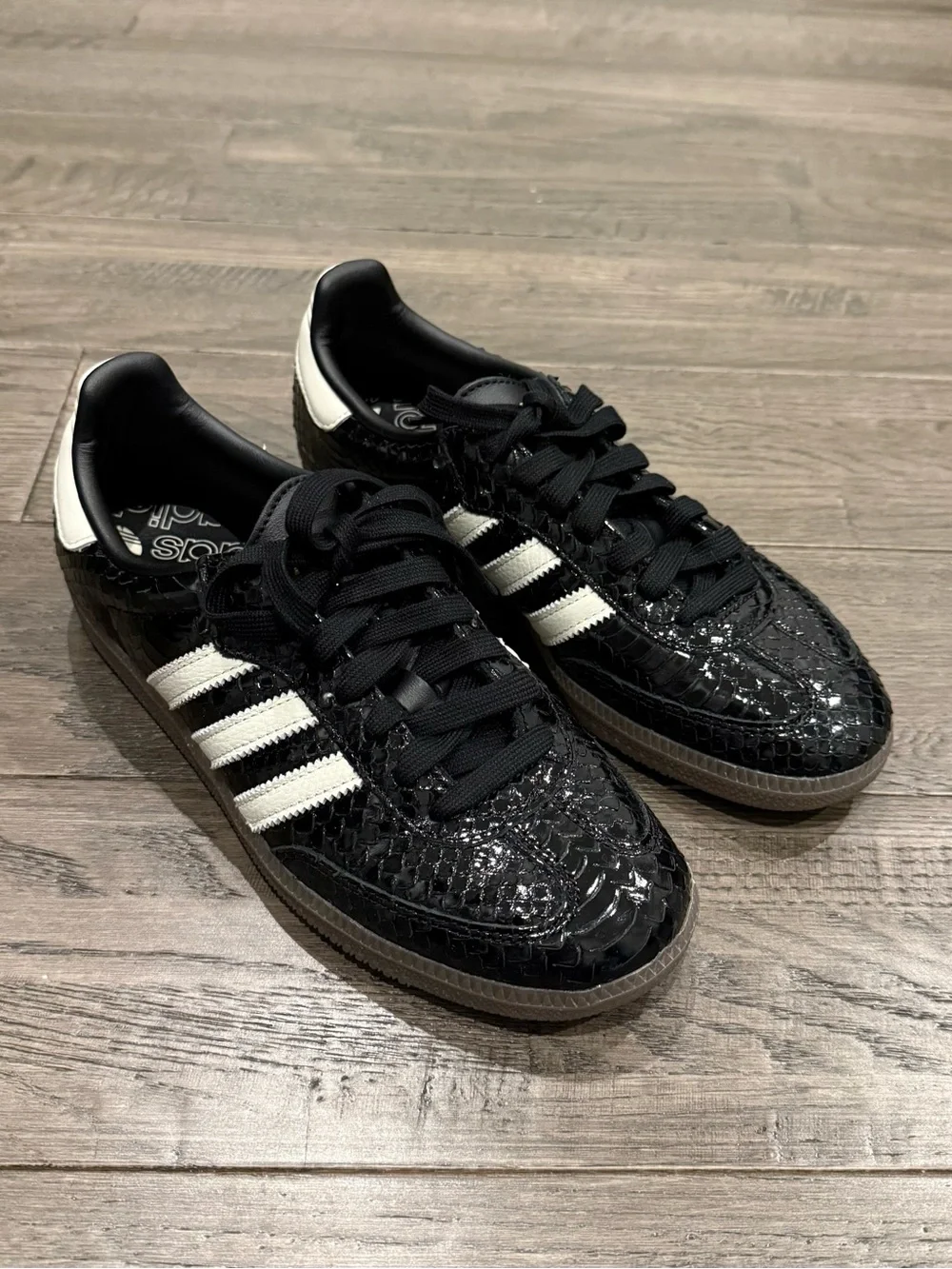 Adidas Samba Black Snakeskin Sneakers - women’s 7.5 US